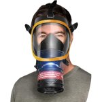 Masque respiratoire � gaz plein r�utilisable pour vapeurs organiques et inorganiques, gaz acides, ammoniaque, ...