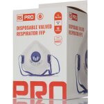 Masque respiratoire jetable rs pro ffp2, avec soupape, avec clip nasal r�glable, bleu, blanc x 10 ( prix ...