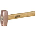 Massette outifrance en cuivre t�te 30mm angles abattus manche en bois verni