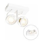 Master - spot plafond, plafonnier - 2 lumi�re - l 15. 6 cm - blanc - moderne - �clairage int�rieur - ...