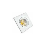 Anneau inclinable led en matel carr� blanc froid 5w