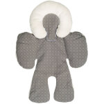 Matelas de protection b�b� �cologique pour poussette et landau - coussin gris