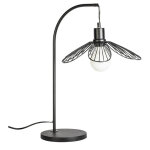Mathias luminaires - mathias - lampe � poser flora en m�tal noir, compatible culot e27, 25w - lapfloran ...