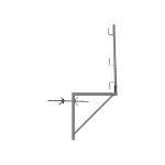Matis�re - 1 console d'�chafaudage zingu�e 0. 80m x 0. 80m - tube rond - 110001809 / 01