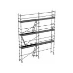 Matisère - echafaudage fixe de façade 56m² - structure + planchers + plinthes + lisses - duo56 - spp Matisère - echafaudage fixe de façade 56m² - structure + planchers + plinthes + lisses - duo56 - spp