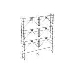 Matisre - echafaudage fixe de faade 56m - structure seule + garde - corps - duo56gc - s