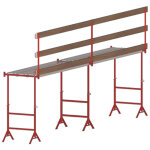 Matis�re - echafaudage t�lescopique 1. 20 � 2. 20m - longueur 6. 00m - garde - corps - kittr12 / 21epx6m ...