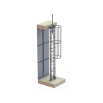 Matis�re - echelle � crinoline acier bi - fixation - hauteur � franchir 1. 50 � 1. 96m - crino2f - st ...