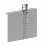 Matis�re - echelle � crinoline acier galvanis� - hauteur � franchir 1. 96 � 2. 60m - crino - sf - ag ...