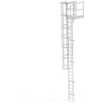 Matis�re - echelle � crinoline avec palier de sortie frontale 0, 6m et trappe de condamnation - hauteur ...