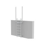 Matisre - echelle fixe sans crinoline de 1. 00m avec sortie et 2 pattes de fixation en u - cs / fsc ...