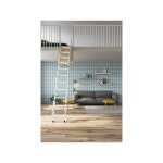 Matis�re - echelle de meunier accord�on pour mezzanine blanc avec 2 main courantes - palco / a / b / ...