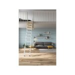 Matis�re - echelle de meunier accord�on pour mezzanine blanche avec 2 main courantes - palco / a / b