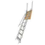 Matis�re - echelle de meunier accord�on pour mezzanine grise - 2 main courantes - palco / a / g / 2m