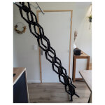 Matis�re - echelle de meunier accord�on pour mezzanine noire avec 2 main courantes - palco / a / n / ...