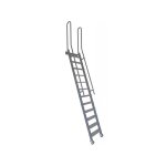 Matis�re - echelle meunier rabattable acier - marches bois - hauteur � atteindre 2, 50m - sspxl - 263 ...