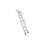 Matis�re - echelle meunier rabattable acier - marches bois - hauteur � atteindre 2, 50m - sspxl - 263 ...