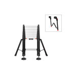 Matis�re - echelle t�lescopique 4. 10m stabilisateurs et 2 pieds et �carteur - hauteur de travail max. ...