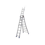 Matis�re - echelle transformable 3 plans 3x8 barreaux - longueur max. 5. 30m - sol plat ou escalier - ...