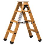Matis�re - escabeau bois double acc�s - 2x3 marches - hauteur maximum 2. 25 - 683603