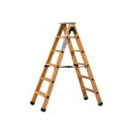 Matis�re - escabeau bois double acc�s - 2x4 marches - hauteur maximum 2. 45 - 683604