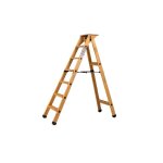 Matis�re - escabeau bois simple 6 marches - hauteur max. de travail 2. 54m - 683206
