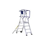 Matis�re - escabeau pirl 4 marches - hauteur max. de travail 3. 00m - longueur pli�e 2, 17m - sve - sflyl04 ...