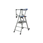 Matis�re - escabeau pirl - garde - corps articul� - hauteur max de travail 2, 52m - pirlf2 - p