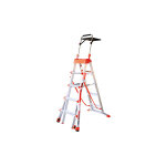 Matis�re - escabeau t�lescopique de 4 � 7 marches - hauteur de travail max. 3. 74m - lig - 15125