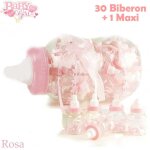 Maxi biberon drag�es rose id�e naissance 30 pi�ces b�b� + 1 maxi bapt�me