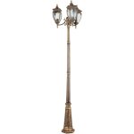 Maytoni fleur lampadaires d'ext�rieur noir avec or, ip44