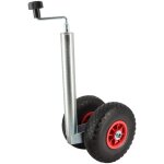 Meca24 - roue jockey double - tube m�tal 48mm - pneus increvable 260x85mm - pour caravane et remorque ...
