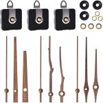 M�canisme horloger quartz 3 sets m�canismes pour horloge murale, aiguilles en bois de noyer, silencieux ...
