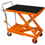 T - mech - table �l�vatrice chariot de manutention el�vateur jusqu'� 500kg hauteur 29 � 78 cm - 4 roues ...