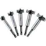 M�ches bois, coffret de 5 fraise bois fa�onner � poign�e hexagonale positionnement ajustable scie cloche ...