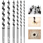 Mche  bois hlicodal, 6 pcs hexagonal foret  mche  bois set en acier au carbone spiral trou cutter ...