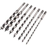 M�che � bois h�lico�dal, 7 pcs sds - plus forets � bois set en acier au carbone spiral trou cutter outil ...