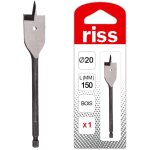 Meche bois plate frais�e � 20mm �tui - riss