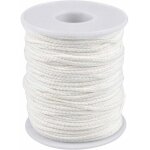 M�che de bougie 1 rouleau 61m coton m�che de lampe rechange lanterne brleurs lampes � huile pour fabrication ...