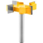 M�che de routeur surfa�age panneau d'aileron tige 8 mm, fraise , � surfacer 4 cannelures, fraisage,