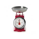 Mediawave store - en - 81356 balance de cuisine jusqu' 5 kg plateau en metal couleur: rouge