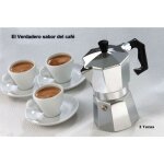 Cafetire italienne mtal 3 tasses de caf - espresso - homemade - welkhome