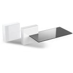 Meliconi 480522 ba tagres etagre modulable mural synthtique abs, verre tremp blanc