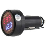 2 en 1 voltm�tre + thermom�tre voiture auto camion bus moto batterie tension temp�rature num�rique moniteur ...