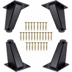 4 pi�ces pieds de meubles, pieds de meubles obliques en m�tal en aluminium, remplacement de jambes de ...