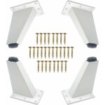 4 pi�ces pieds de meubles, pieds de meubles obliques en m�tal en aluminium, remplacement de jambes de ...