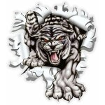 Autocollant voiture r�fl�chissant, autocollant de capot de voiture t�te de tigre murale stickers voiture ...