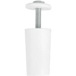 Memkey - but�e pour volets roulants, en plastique, blanc, amortisseur avec vis m5 antirouille et rondelle ...