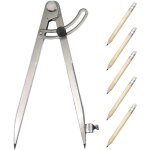 Memkey - compas de mesure en acier au carbonne avec 5pcs crayons compas de pr�cision r�glage pour jauge ...