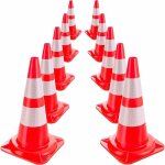 C�nes de signalisation routi�re c�ne de chantier orange blanc 50 cm 10 pi�ces